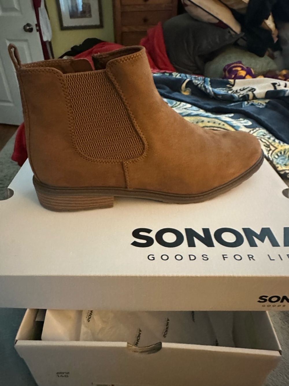 Sonoma Chestnut Brown Suede Ankle Boot